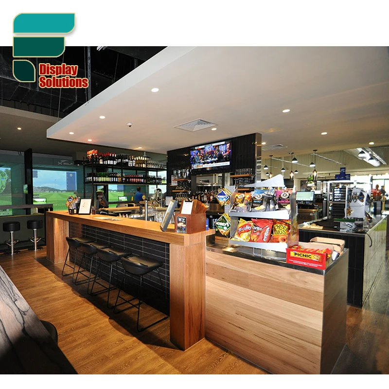 Golf Display Counter Interior Design Electric Golf Play Retail Vitrine Store Golf Clubs For Sales