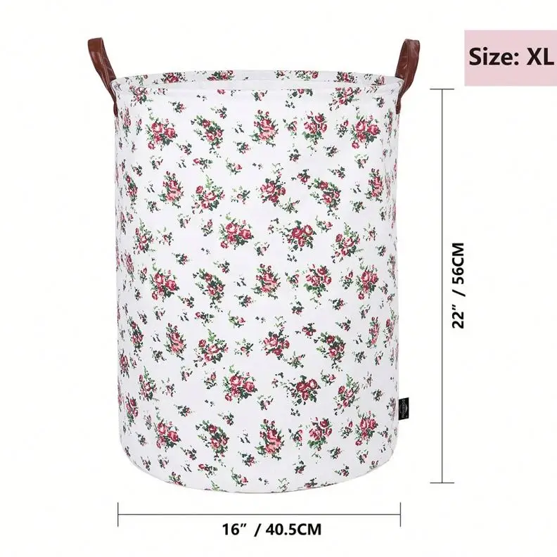 Collapsible Large Rolling Storage Laundry Basket With Lid