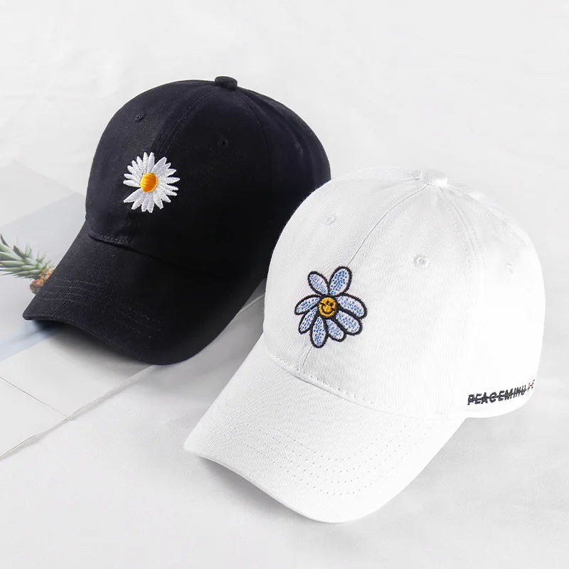 20 Designs 2020 Korean Fashion Baseball Cap Spring Hat Women Snapback Trendy Flower embroidery Caps For Wholesales