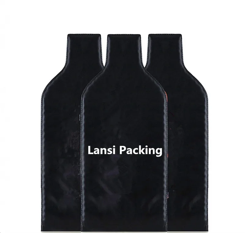 Reusable Plastic Wine Packaging Bag PVC Wine Bottle Protector for Travel