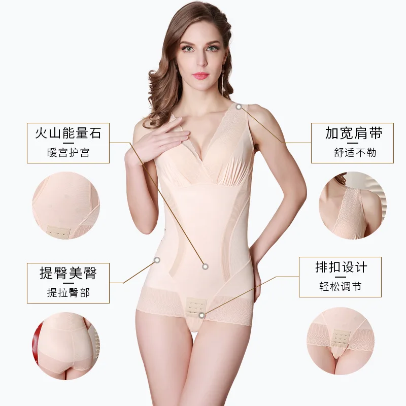 
Europe and US models strong abdomen corset body corset waist hip triangle buckle body shape sexy lingerie 