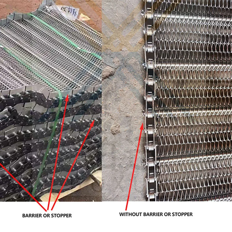 Stainless Steel 304 Material Conveyor Wire Mesh Belt Spiral Grid Wire Mesh Chain Belt For Drying Ovens Machinery