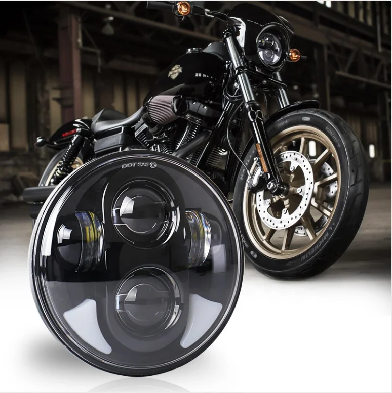 ACTEAM super bright 10-30V CE ROHS 5.75 inch hot sale double j led headlight kits for cars is dim