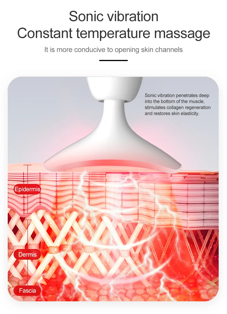 Hot products 2023 Neck Massage wrinkle removal Microcurrent Facial Massage Led Skin Tightening Device