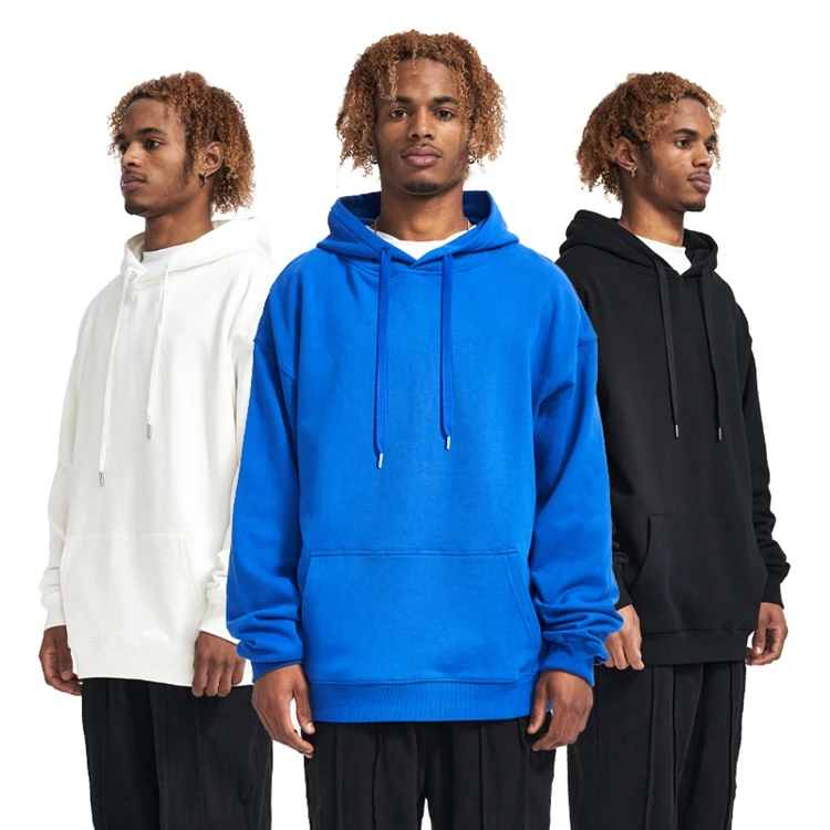 Custom blank classic hooded cotton men sweatshirt plain high quality street wear pull over hoodies