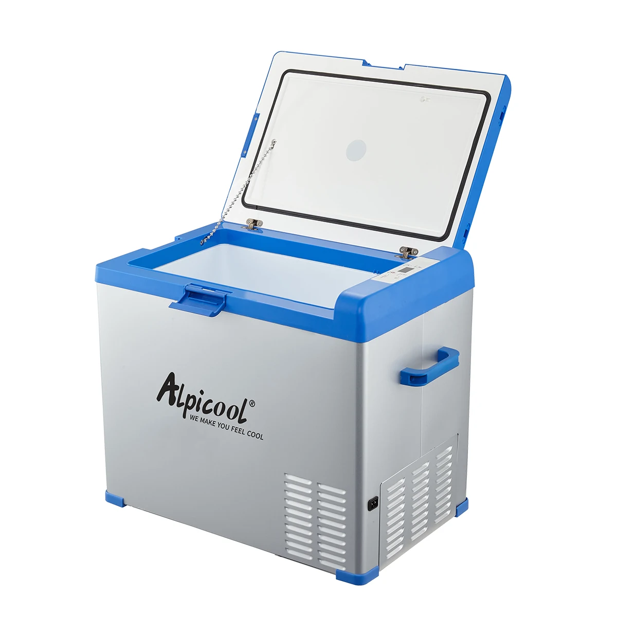 Alpicool 40 Liter Blue Metal Refrirator Box 12V DC Compressor Auto Cooling Designed for Fishermen with 25L Capacity