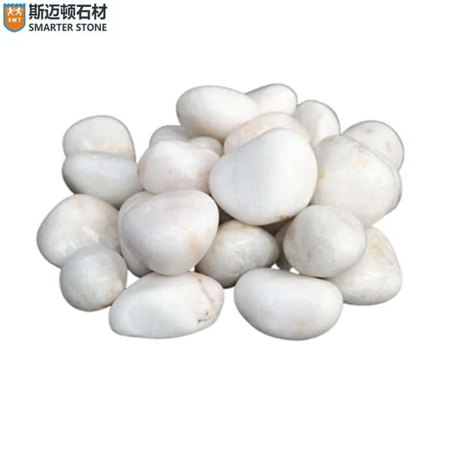Good Selling Natural polished white pebbles Smooth  river  white pebbles Stones for decorative
