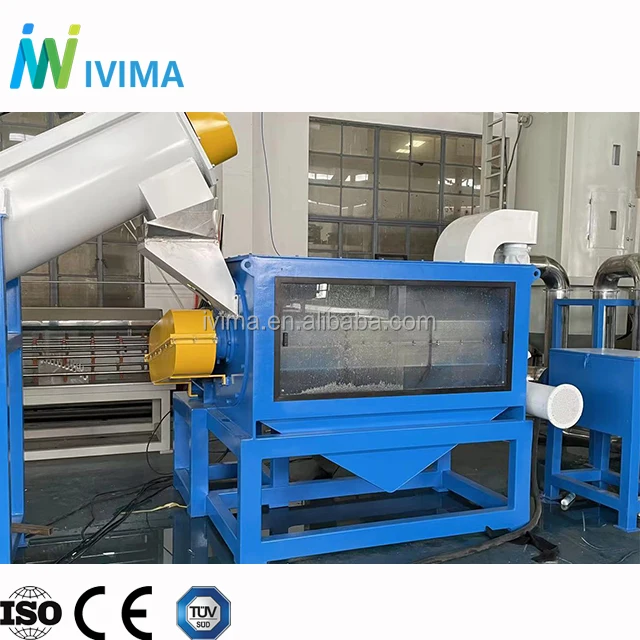 Ivima 300-2000kg per hour waste plastic PP PE film bags recycling machine washing line with factory price for sale