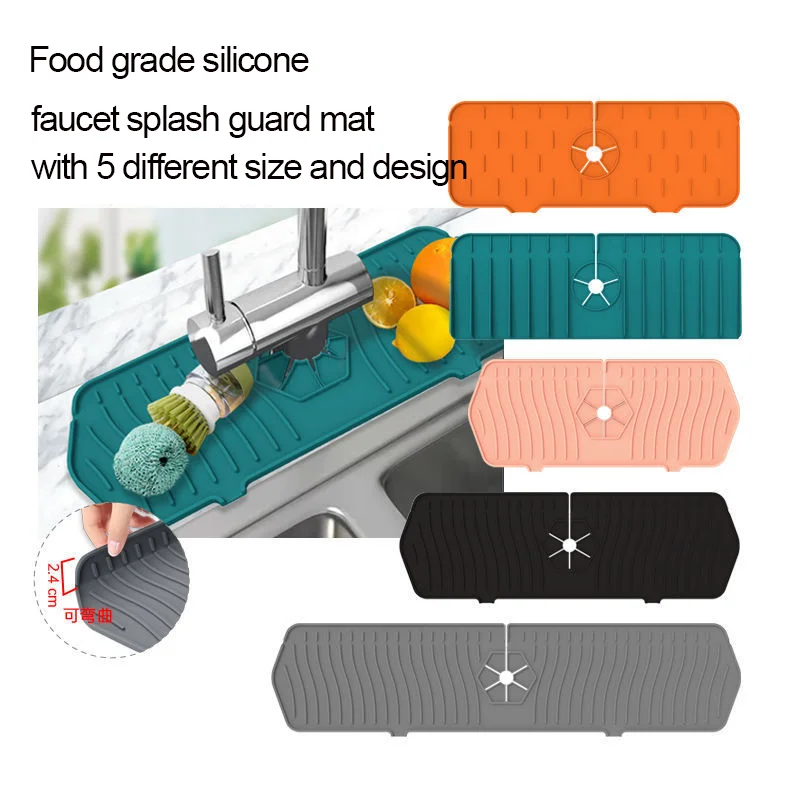 Bathroom Faucet Accessories Sink Splash Guard catcher kitchen microfiber faucet absorbent mat