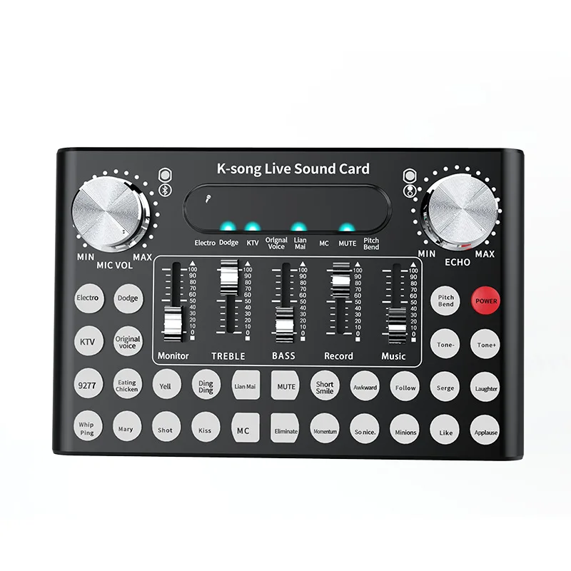 New Product Ideas 2021 Audio Card Metallic Live Sound Card 1000 mAh Battery Sound Cards