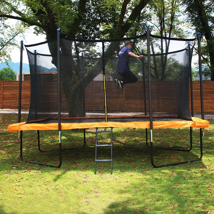 Zoshine  Gym Equipment Large Rectangle Trampoline Grand Outdoor Jumping Trampoline with Enclosure Net for Kids and Adults