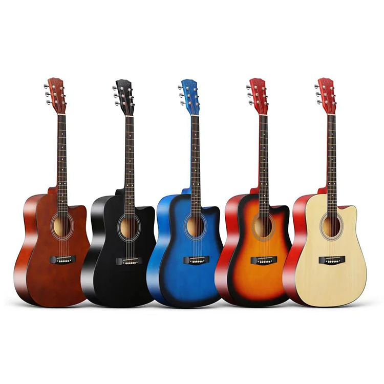 HEBIKUO M4101 41Inch High Quality Basswood Plywood Various Colors Suitable for adult children beginners Acoustic Guitar