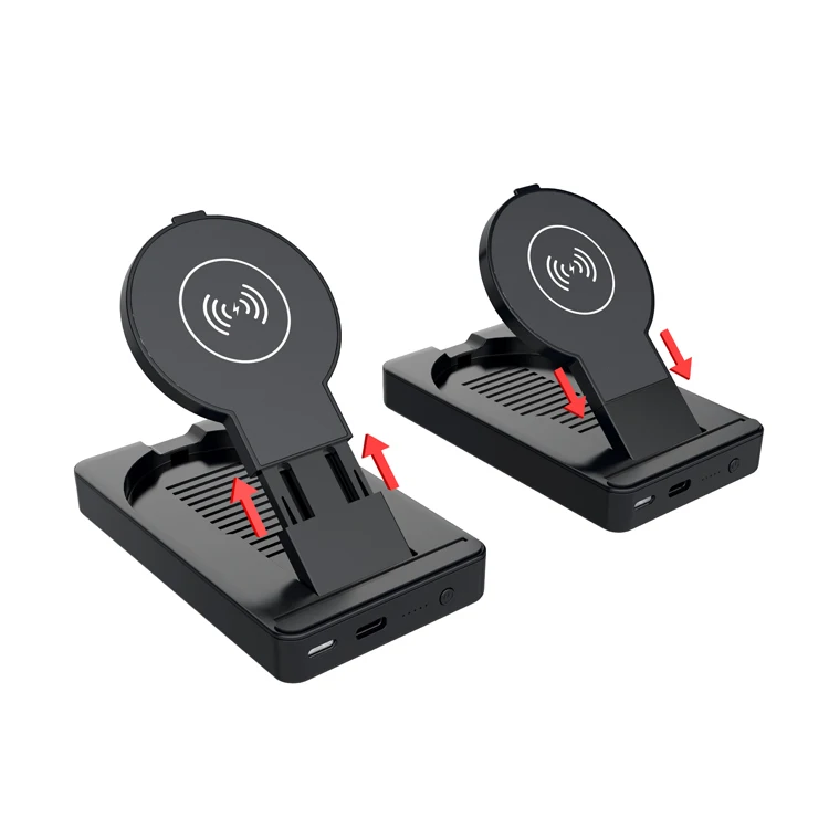 5000mah Magnet Wireless Power Bank  For Iphone for Xiaomi with Retractable Stand and Slim Design Powerbank