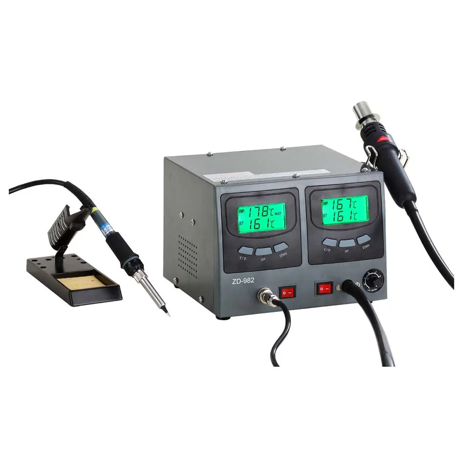 Деталя ZD-982 160-480 градусов Цельсия высокое качество демонтажный пистолет и паяльная станция с горячим воздухом из нингбо ZD