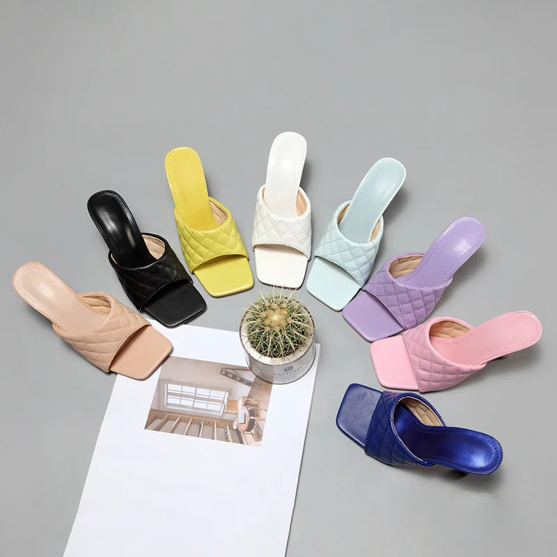 candy colors women Rope heel sandals 2021 sandals with heels for women and ladies