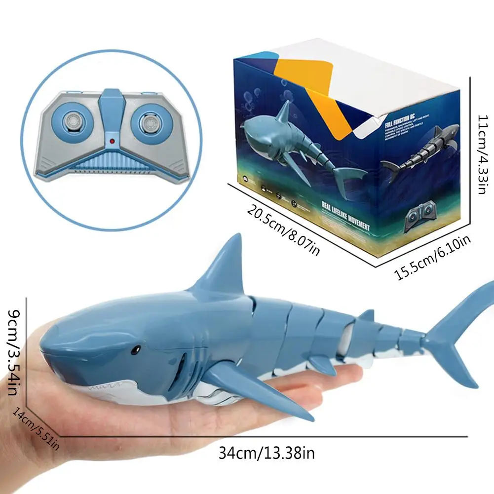 
2.4G Remote Control Shark Electric Simulation RC Fish Electronic Bath Toy Water Swimming Pool Children Toys 