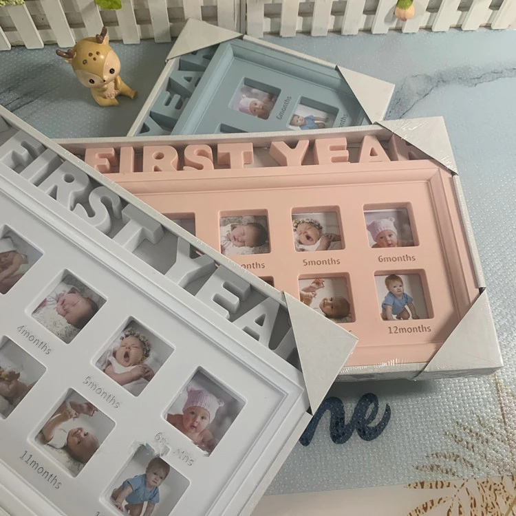 Wholesale Eco Friendly Pvc My First Year 12 Months Moments Baby Photos Keepsake Frame