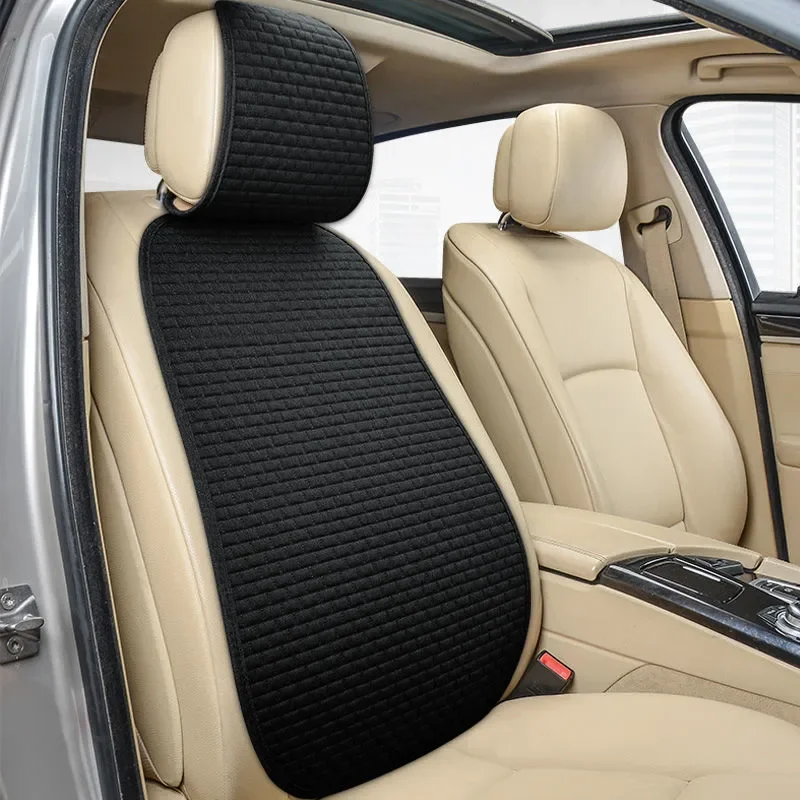 Hot Sales Auto Universal Seat Cushion Linen Backrest Car Interior Seat Cushion Cover Car Seat Protector Mat for All-season Use