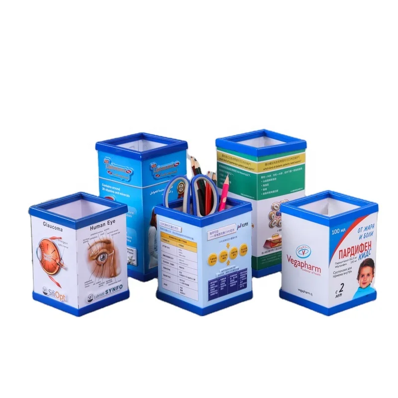 Custom Logo Plastic  Student Gift 3d embossed Pen holder