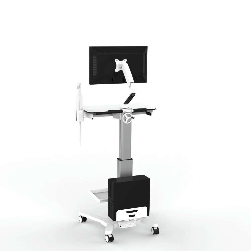 Modern Height Adjustable Mobile Workstation Dental Cart Medical tablet trolley for Hospital Dental Clinic medical tablet trolley