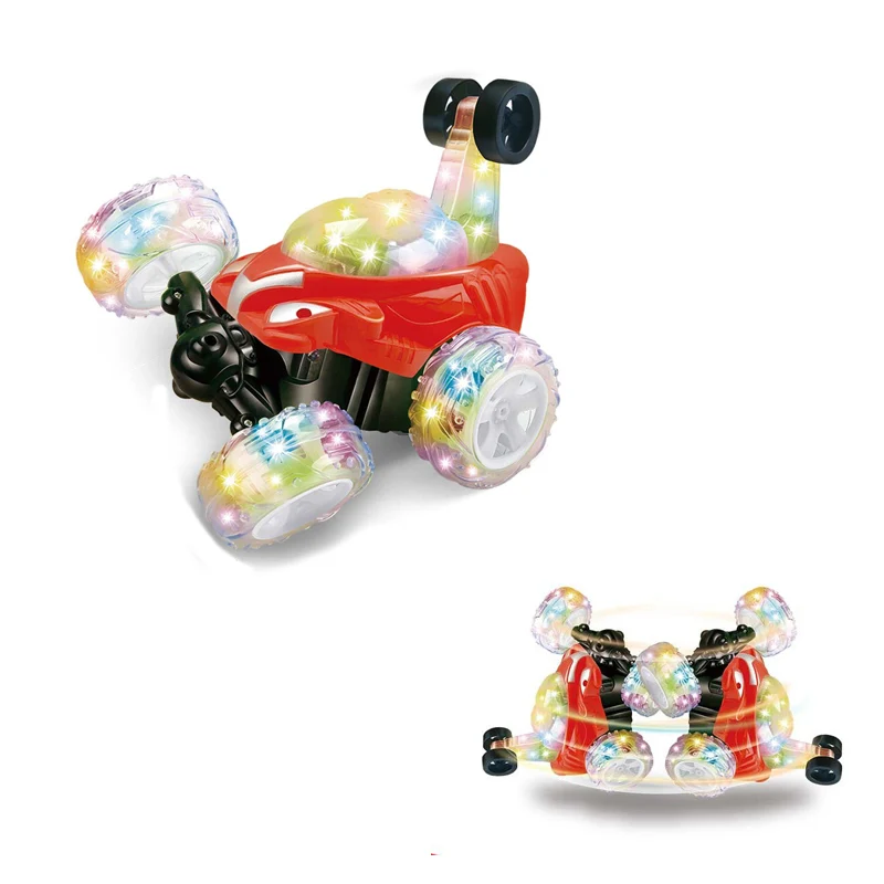 Hot Sales 4 Channel Telescopic Stunt Car Rechargeable With Music And Light Radio Control Big Wheel Stunt Car For Children Toys