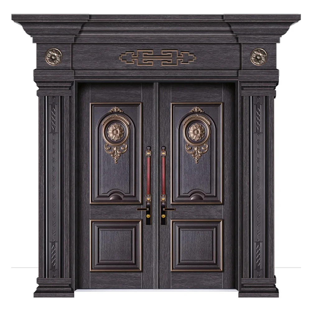 House Main Gate Design First Floor Entrance Doors Steel Security Opening Door for Villa