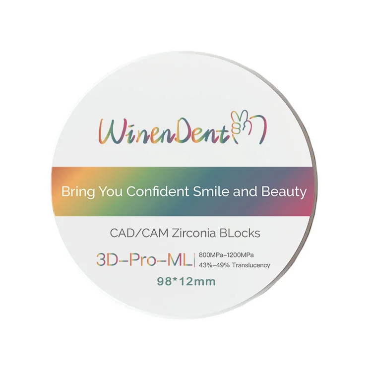 3D-Pro-ml 12mm 98mm Dental Supplies Dental Consumables Dental Technician Materials Zirconia Blocks