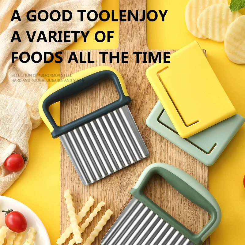 stainless steel tool onion potato chip wavy cutter multi-function potato cutting chips fries french fry corrugated knife