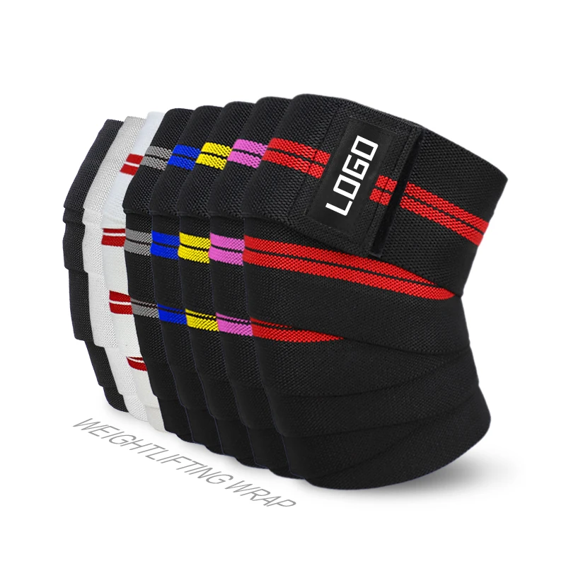 SHIWEI--KS-1#Gym knee wraps strap brace for weightlifting
