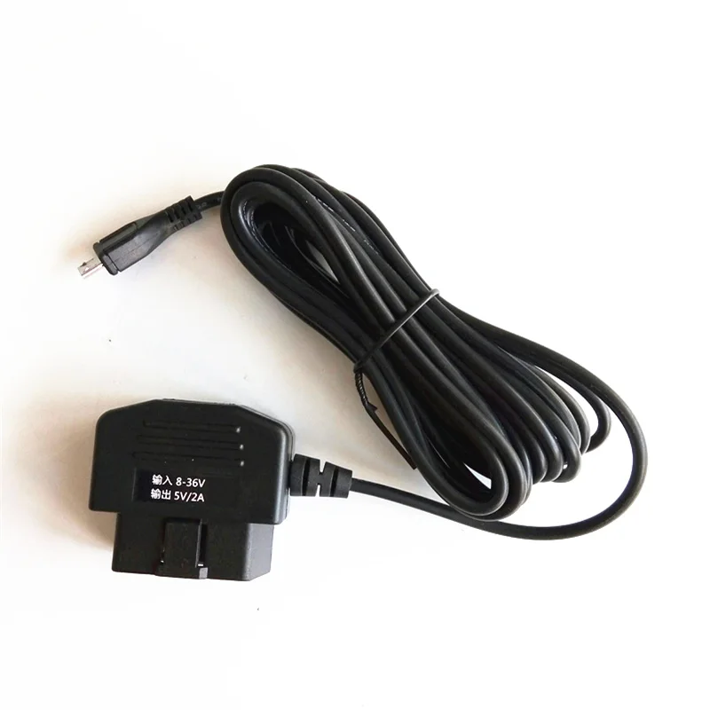 Hardwire зарядное устройство с левым углом Micro USB автомобильный прямой проводной зарядный кабель комплект для приборных камер DC 12-36 в до 5 В