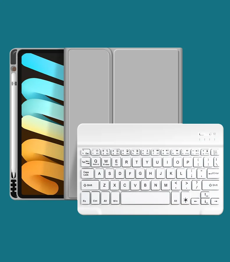 Smart Tablet Cases with BT Mini Keyboard Pen Slot Flip Leather Covers For Tablets For iPad 9.7 Air 2017/2018 Foldable Holder