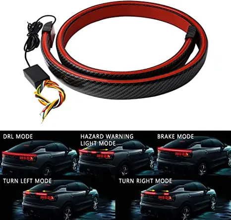LED spoiler Car tail light RED Brake Reverse DRL decoration Lights 12V led Strip Turn Signal Truck Led Tail Lights