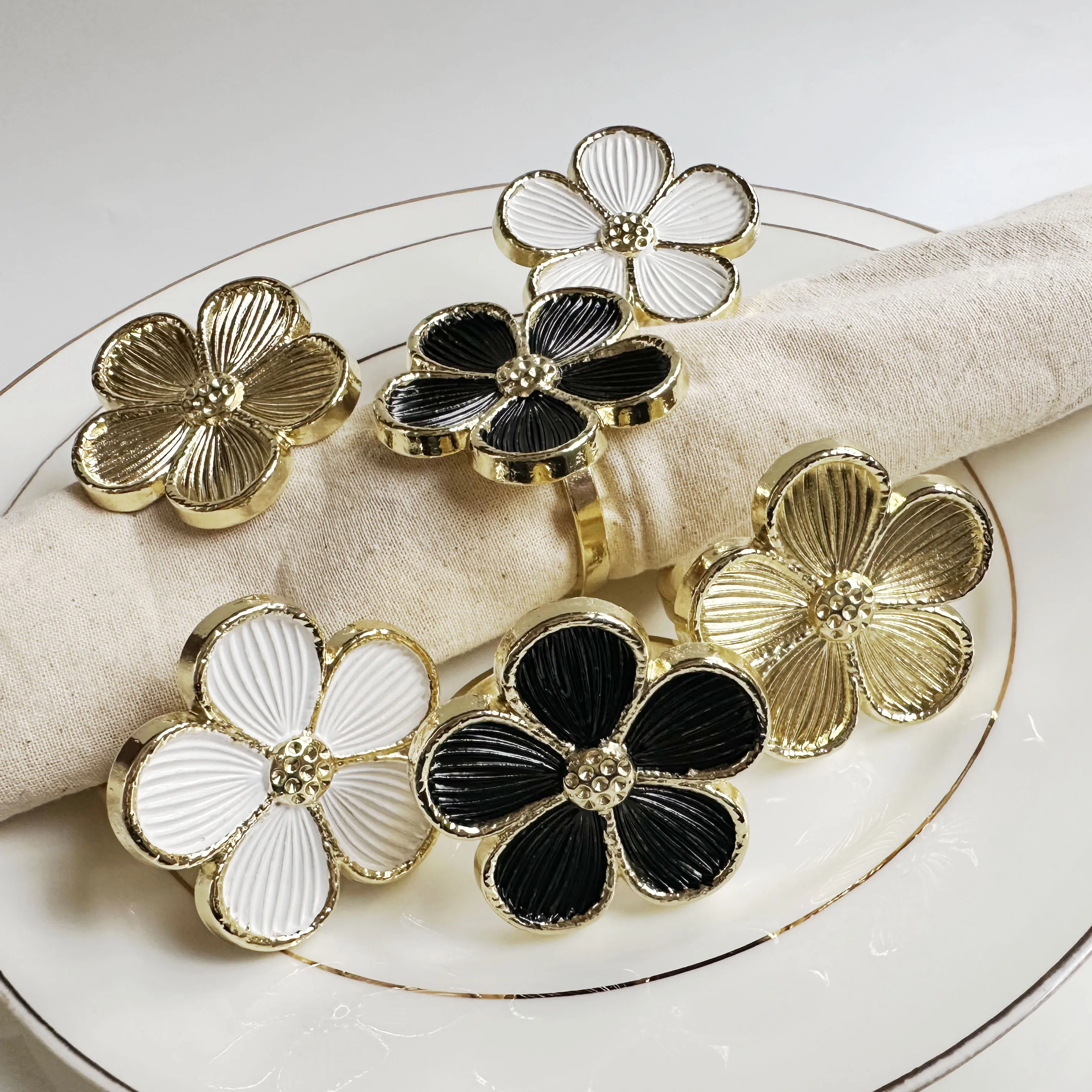 new flower napkin rings for wedding and event