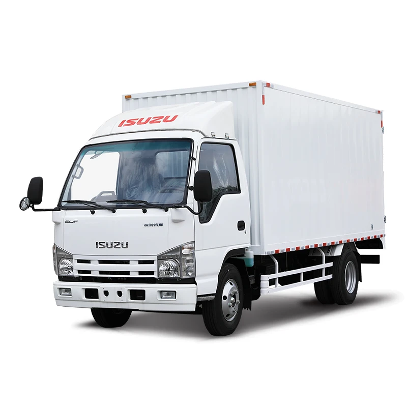 Myanmar city transportation of Isuzu box van truck single cabin 4x2 2 ton cargo truck for sale