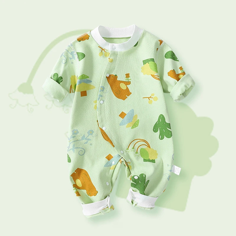Jumpsuit Newborns Romper Sleeves Long New Arrival Baby Organic Cotton New Cute Animals 100% Cotton Pajamas For Boys And Girls