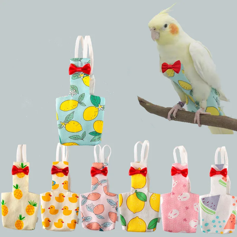Breathable Washable Parrot Clothing Shit Pocket cotton bird diaper parrot fly suit parrot diaper bird diaper bird clothes