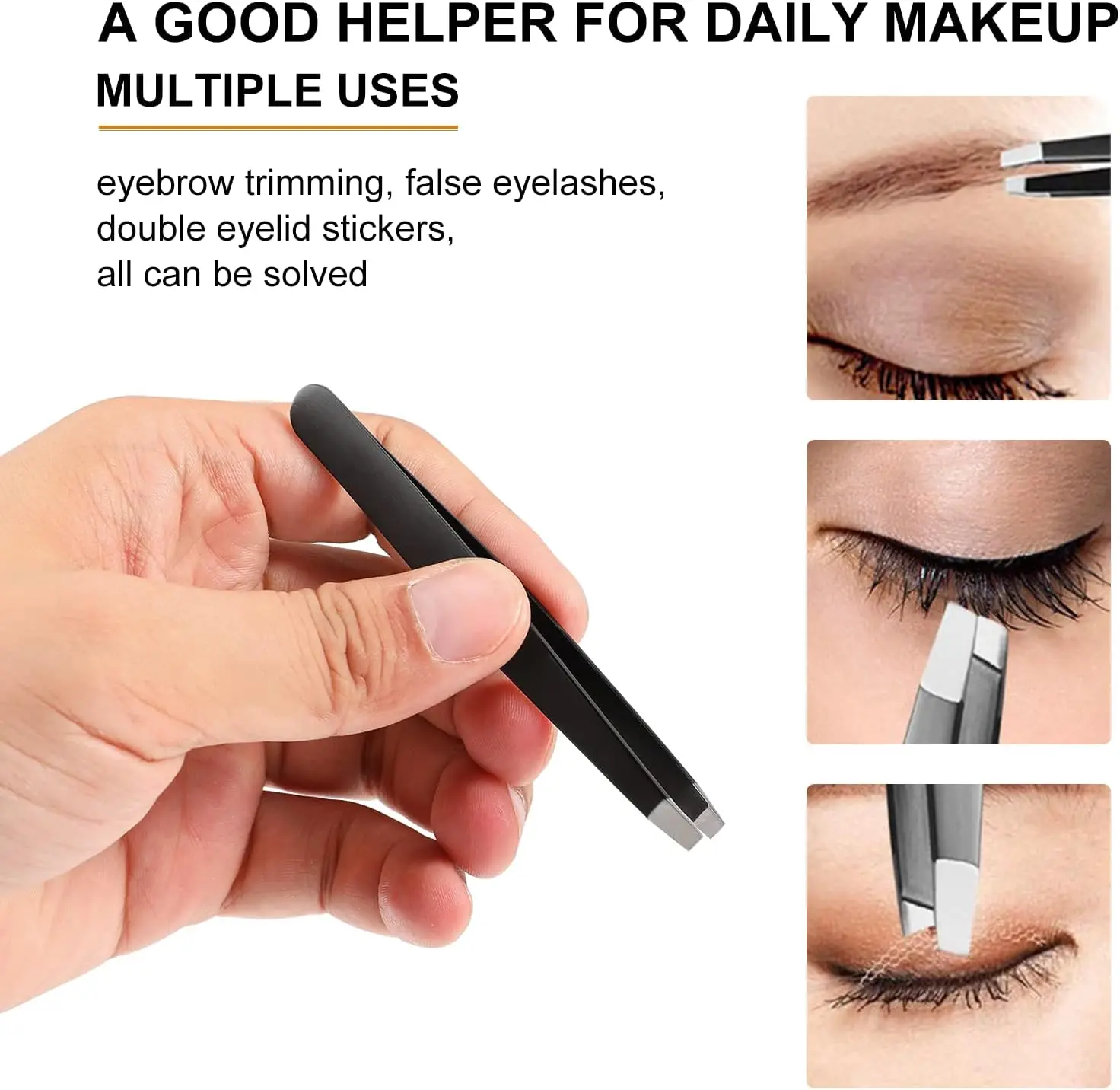 Wholesale Tweezers Set of 7, Stainless Steel Eyebrow Tweezer Scissors Set with Travel Case for Brow Facial/Ingrown Hair