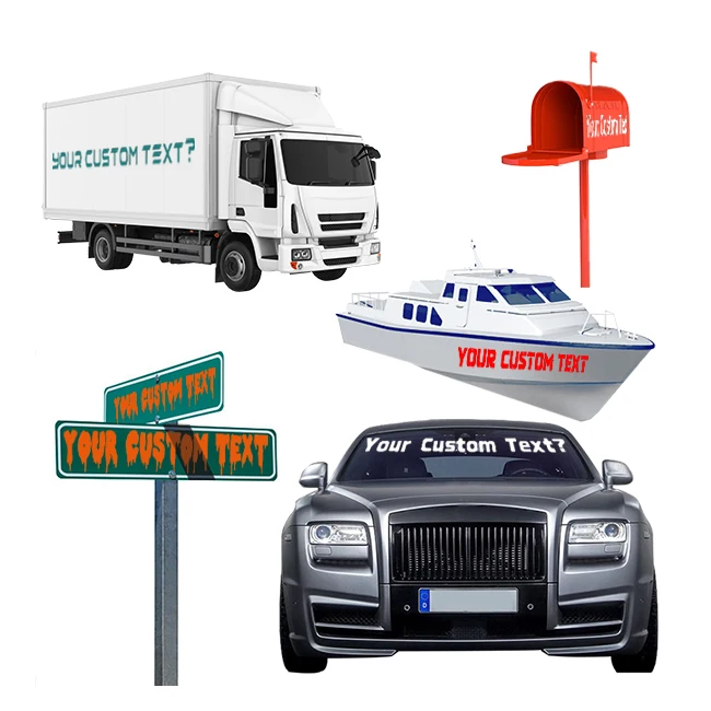 Custom Car Stickers Sample Design Window Family Pure Customized Car Decal Window Body Text Stickers