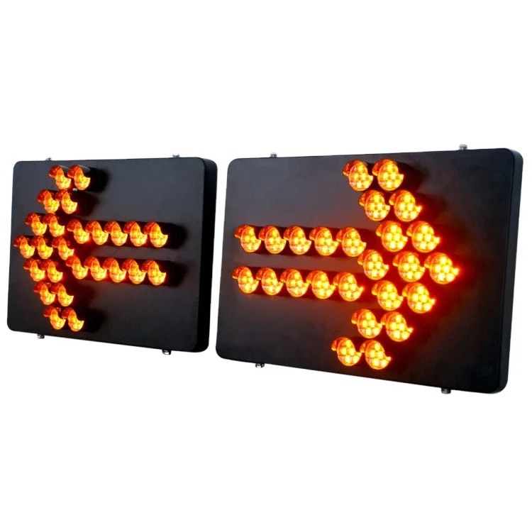 12V Amber Led Arrow Board Diretional Traffic Advisor Flashing Light