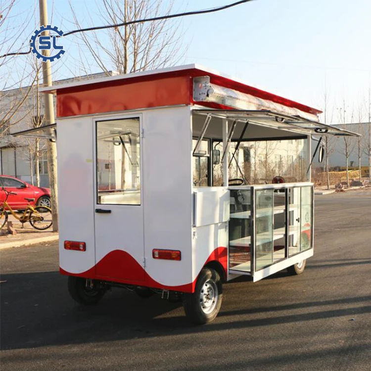 Factory Supply Electric Dining Car Mobile Breakfast Food  Coffee Cars
