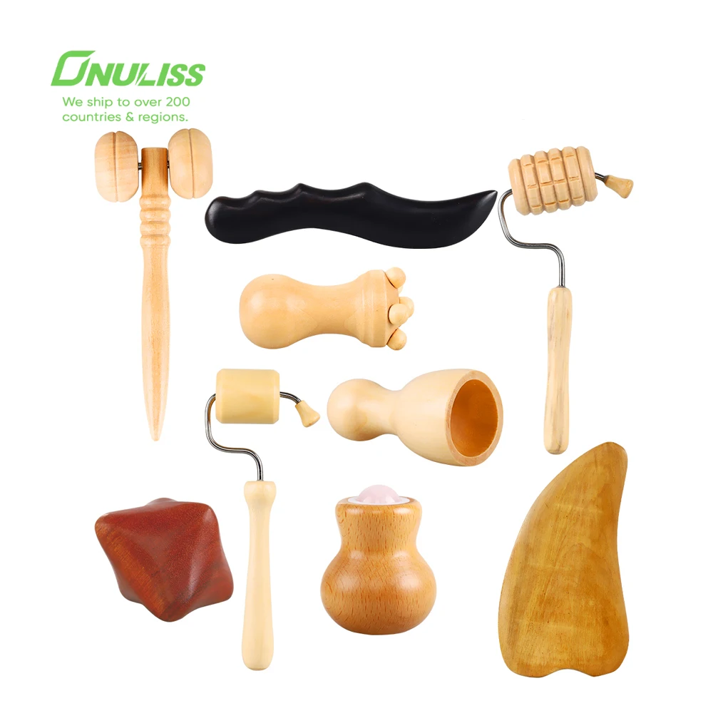 Wooden Massage Hammer Wood Therapy Swedish Massage With Roller Wooden Foot Massager