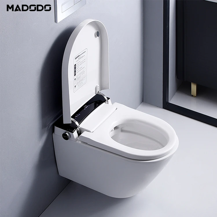 Smart Toilet Wall Mount Elengated Sanitary Ware P-Trap Washdown Wall-Hung Toilet With Concealed Tank