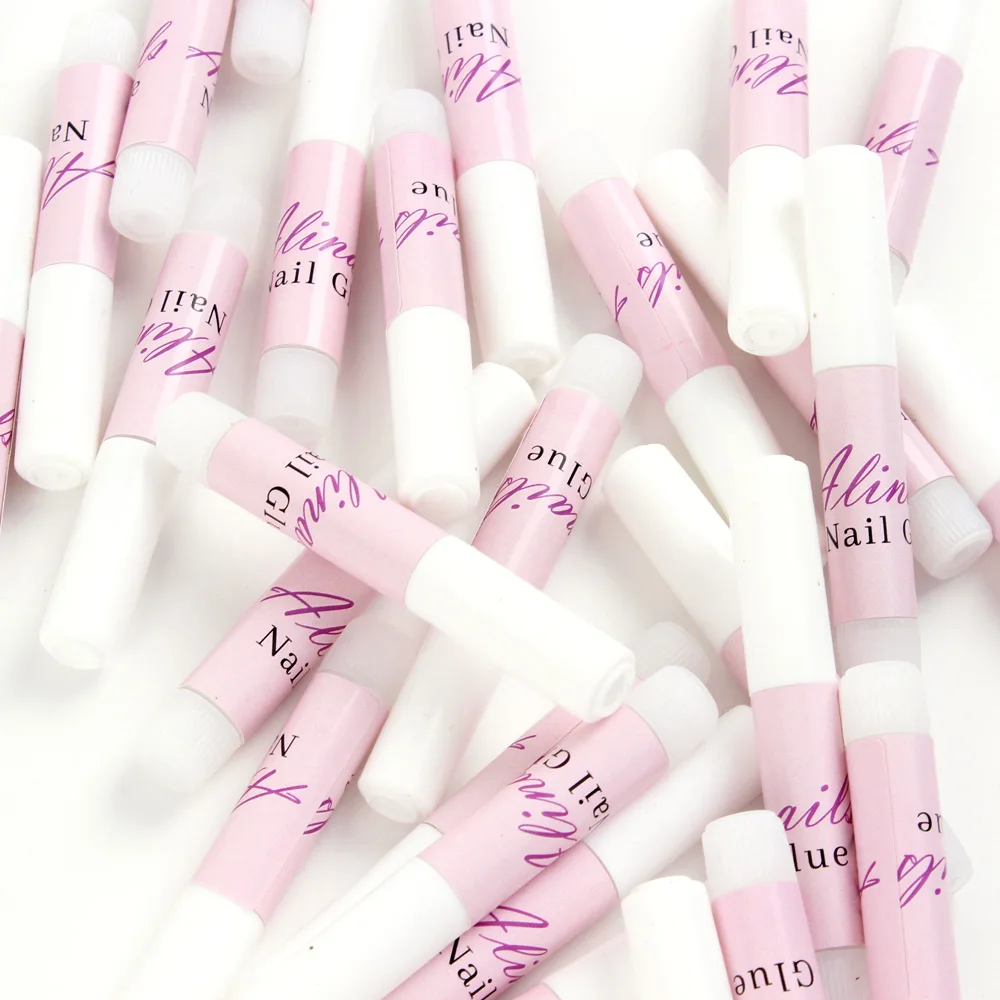 low price wholesale 1ml 2ml 7ml custom sticker logo nail glue for press on nails