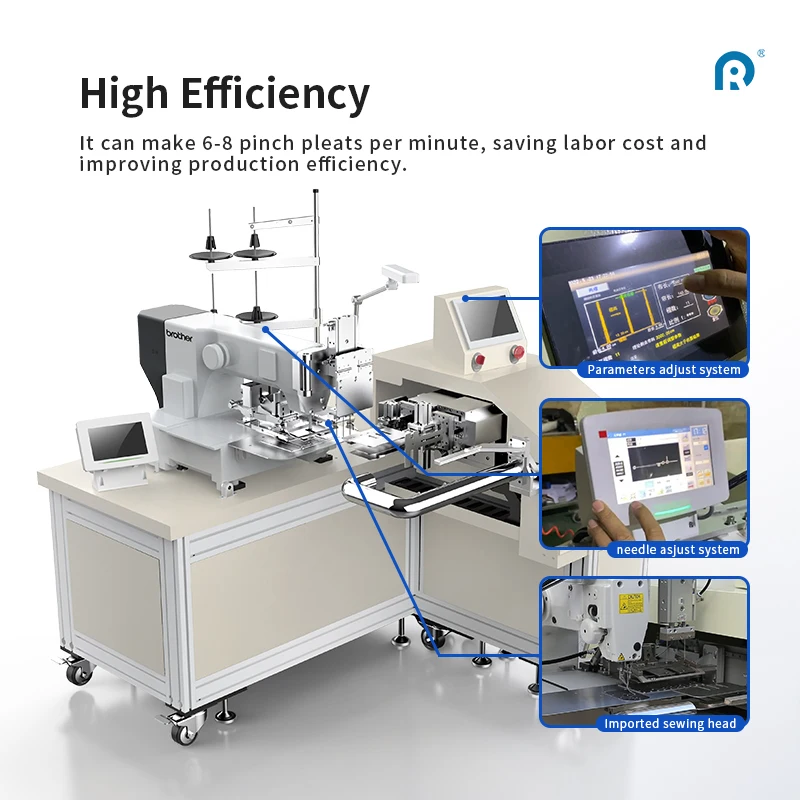 High-efficiency electronically controlled intelligent brother machine head Automatic curtain pleating machine