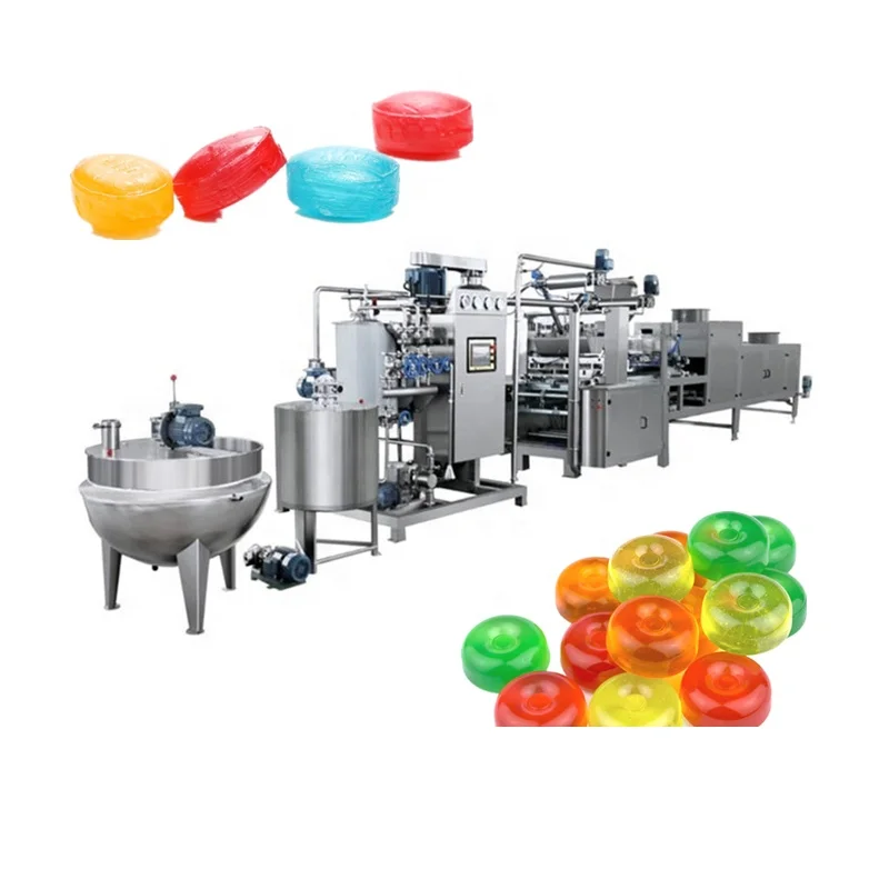 2024 Automatic large capacity hard candy making machine Gelatin pectin soft candy deposition production line Candy production