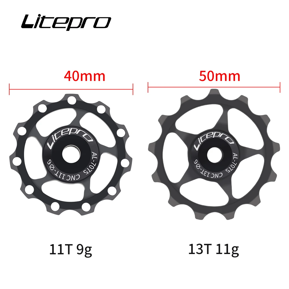 Litepro 11T 13T MTB Mountain Road Bikes Bicycles Rear Derailleur Pulley Roller Bearing Jockey Wheel Parts