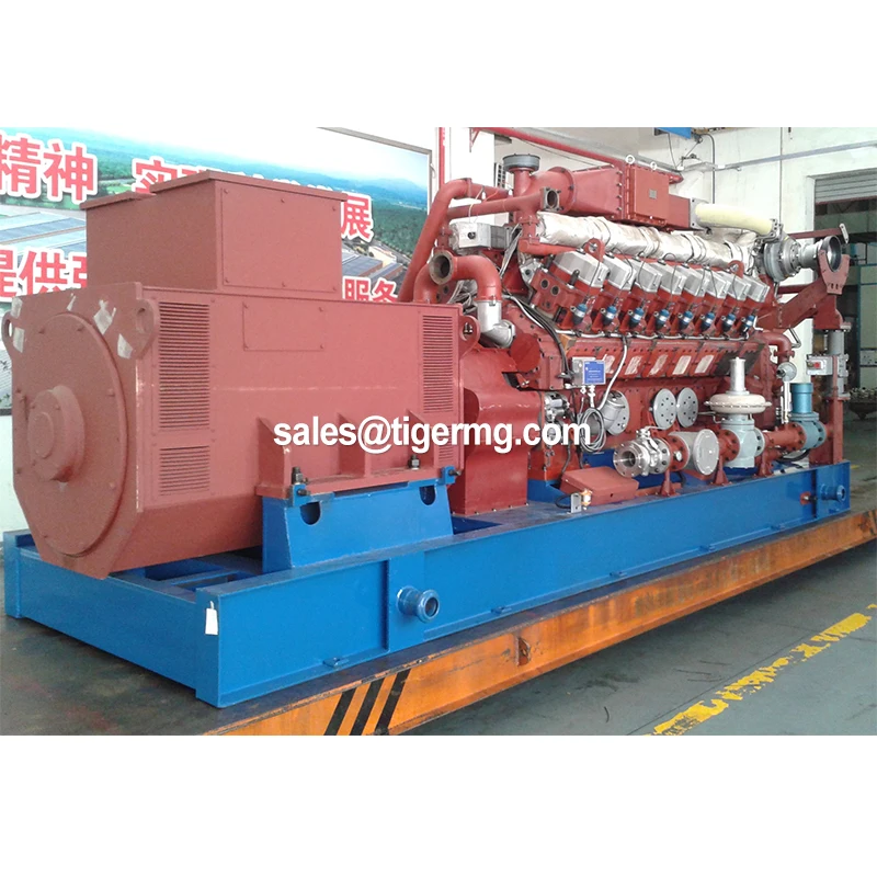 CE approved global warranty one-stop factory biogas generator 7000 kw 7 sets 1mw in parallel