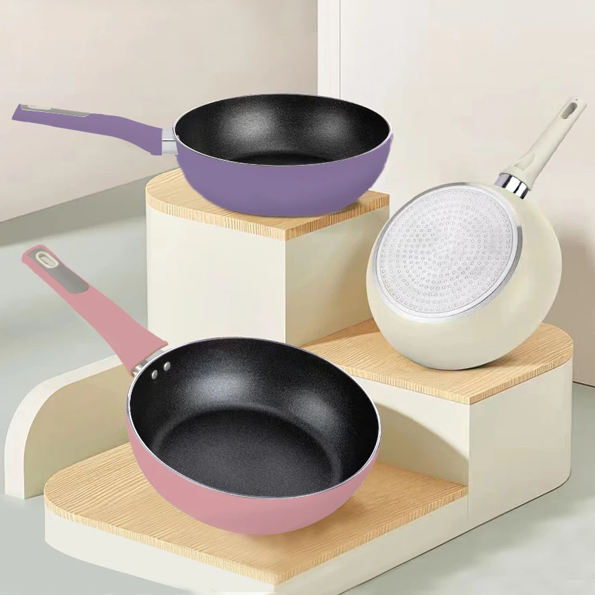 2024 NEW DESIGN 26cm Deep Fry Pan 10inch forged aluminium Saute Pan non stick coating fry pan