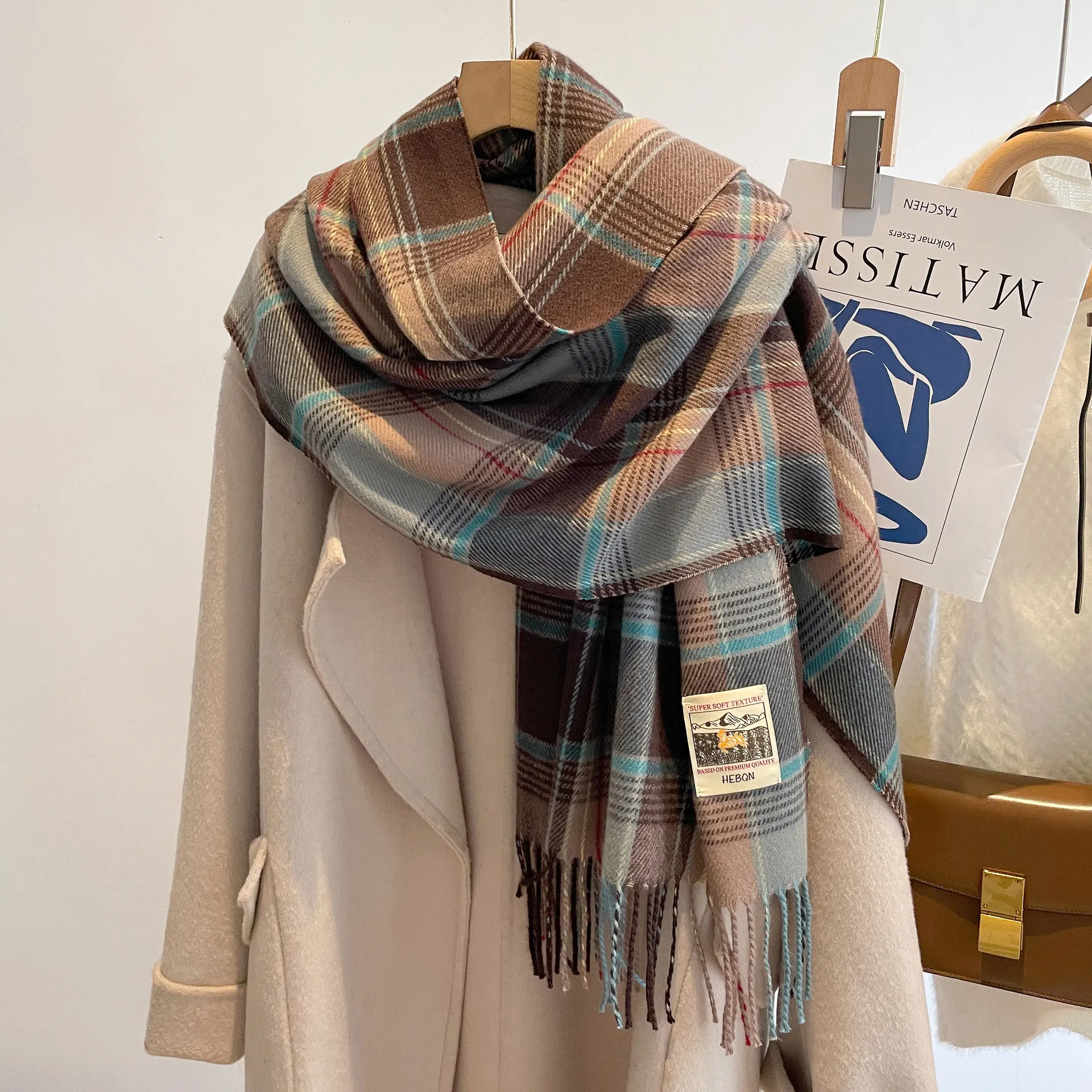 China Manufacturer Japanese And Korean Style All-Match Student Couple Men And Women Imitation Cashmere Winter Warm Shawl Scarf