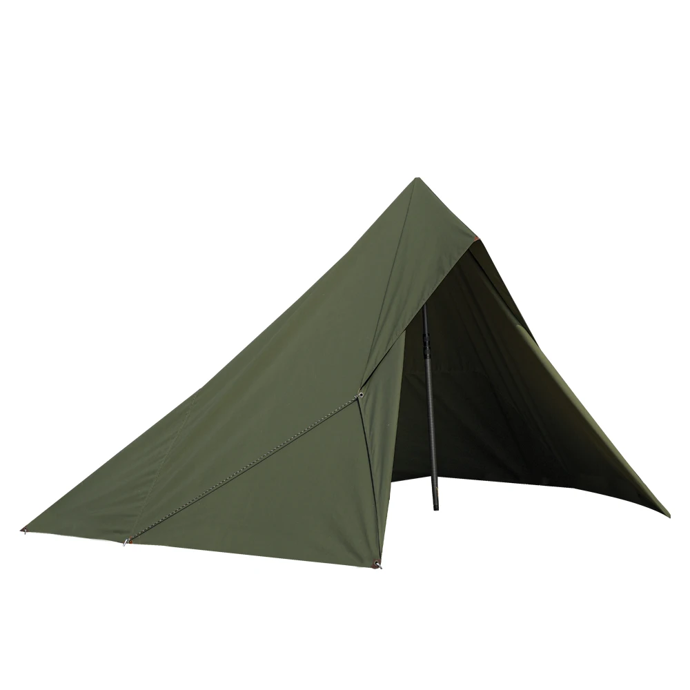 Bushcraft Outdoor Camping Canvas Tent  Waterproof Rainproof Sunshade Canopy  Factory Wholesale camping tarp Survival Tent